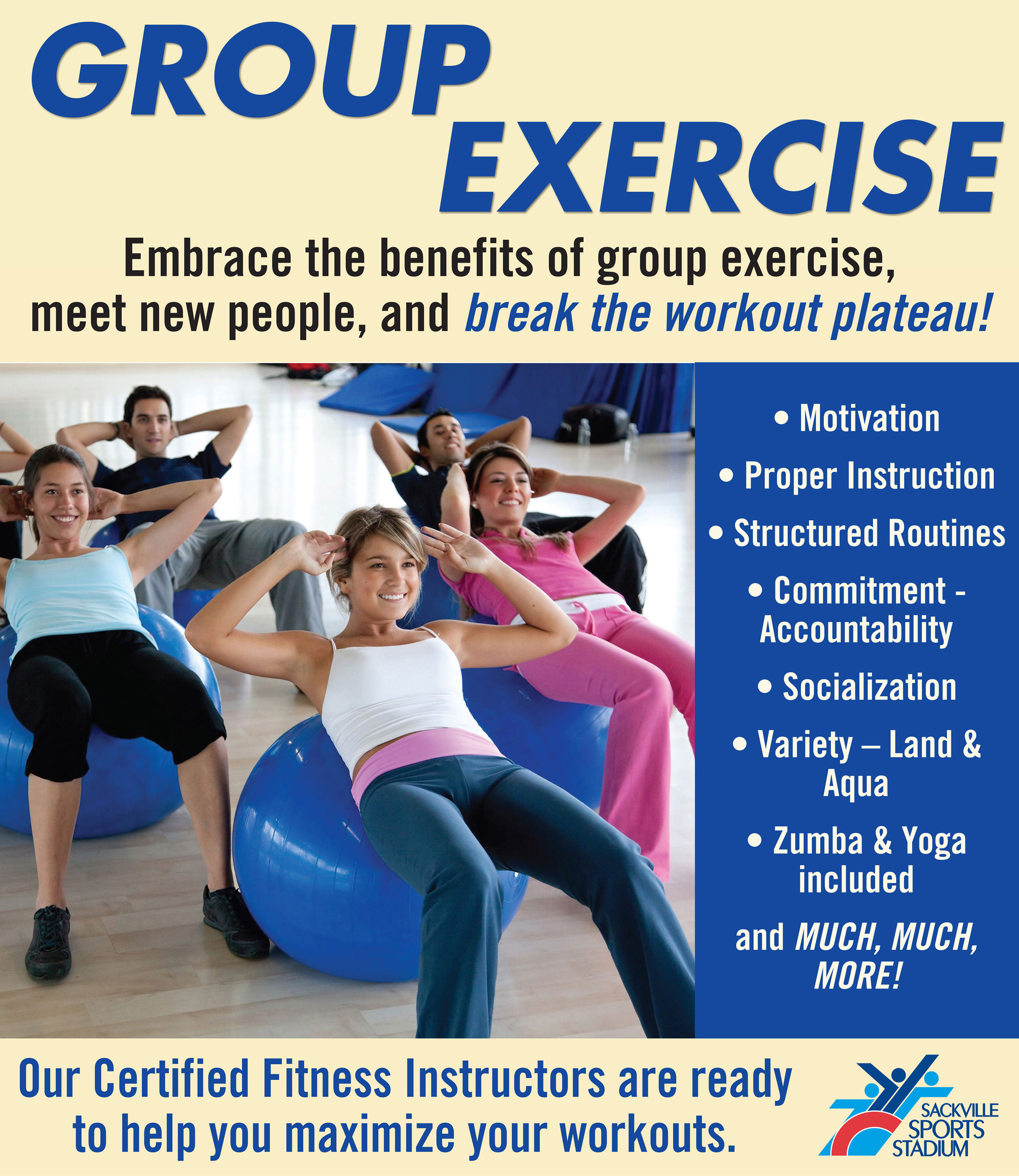Group Exercise Poster print